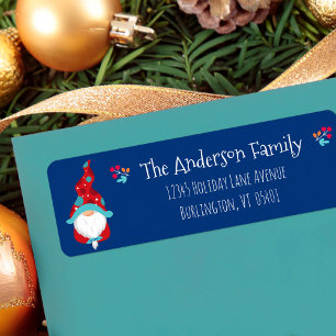 Eenvoudig moderne feestdag, aangepaste naam blauw etiket