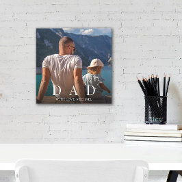 Eenvoudig Moderne Foto Papa Familie Minimalistisch Canvas Afdruk