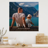 Eenvoudig Moderne Foto Papa Familie Minimalistisch Poster (Keuken)