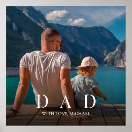 Eenvoudig Moderne Foto Papa Familie Minimalistisch Poster