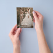 Eenvoudig Moderne Foto voor & achter Opslaan datum Flyer (Hand)