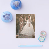 Eenvoudig Moderne Foto voor & achter Opslaan datum Flyer (Enkel)