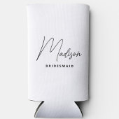 Eenvoudig moderne gepersonaliseerde bruidsmeisje-a seltzer blikjeskoeler