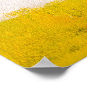 "Eenvoudig moderne" grijze en gele Abstracte kunst Poster (Hoek)