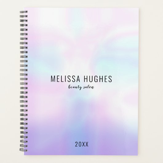 Eenvoudig Moderne Iriserende Calligrafie Lettertyp Planner (Voorkant)