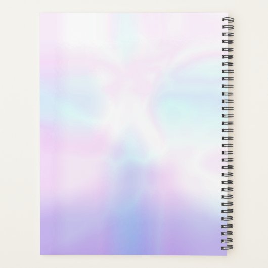 Eenvoudig moderne iriserende kalligrafie schrift planner (Achterkant)