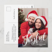 Eenvoudig Moderne kerstfeestdag met fotografie Briefkaart (Voorkant / Achterkant)