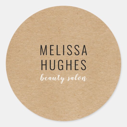 Eenvoudig Moderne Landelijke Zakelijke Ronde Sticker (Voorkant)