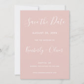 Eenvoudig Moderne Minimalistische Calligrafie Blus Save The Date (Voorkant)