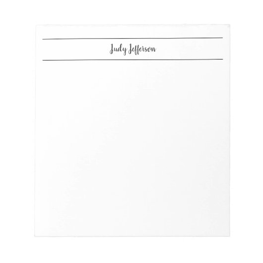 Eenvoudig Moderne Minimalistische Handlettering Notitieblok (Voorkant)