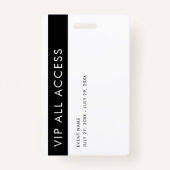 Eenvoudig Moderne Minimalistische VIP Alle Gebeurt Badge (Achterkant)