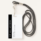 Eenvoudig Moderne Minimalistische VIP Alle Gebeurt Badge (Achterkant met draagriem)