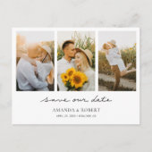 Eenvoudig Moderne multi-fotocollage slaat de datum Aankondigingskaart (Voorkant)