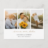 Eenvoudig Moderne multi-fotocollage slaat de datum Aankondigingskaart (Voorkant)