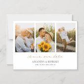 Eenvoudig Moderne multi-fotocollage slaat de datum Magnetische Uitnodiging (Voorkant)