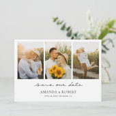 Eenvoudig Moderne multi-fotocollage slaat de datum Save The Date (Staand voorkant)