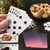 Eenvoudig Moderne Perzik tot Paarse Verloop Pokerkaarten (Insitu)