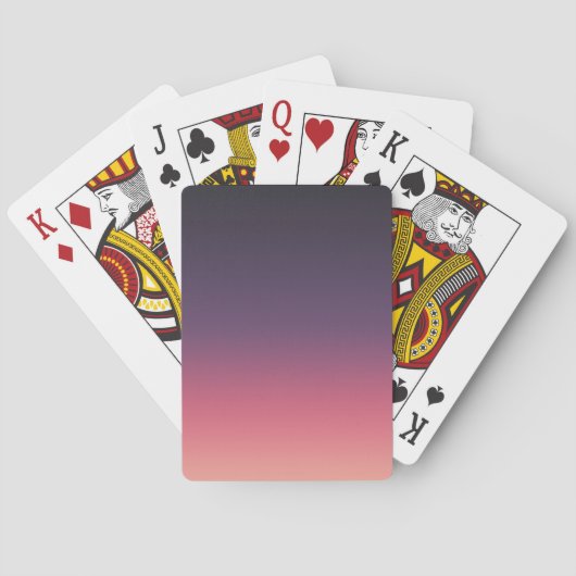 Eenvoudig Moderne Perzik tot Paarse Verloop Pokerkaarten (Achterkant)