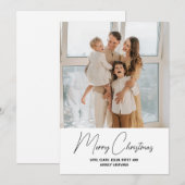 Eenvoudig Moderne Prettig Kerst Script Verticaal Feestdagenkaart (Voorkant / Achterkant)