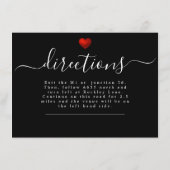 Eenvoudig moderne Rode Heart Weddenschap Informatiekaartje (Achterkant)