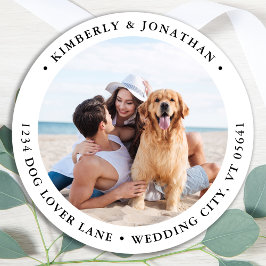 Eenvoudig Moderne Ronde van de Foto Ronde Adres va Sticker