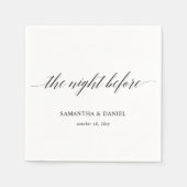 Eenvoudig Moderne Schrift Rehearsal Dinner Servet (Voorkant)