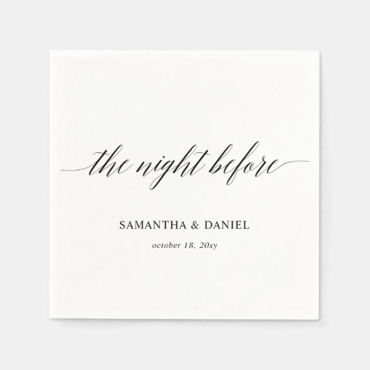 Eenvoudig Moderne Schrift Rehearsal Dinner Servet (Voorkant)