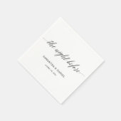 Eenvoudig Moderne Schrift Rehearsal Dinner Servet (Hoek)