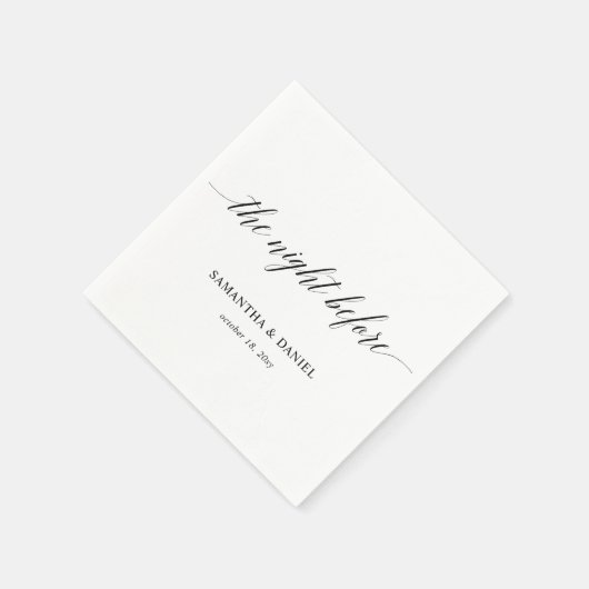 Eenvoudig Moderne Schrift Rehearsal Dinner Servet (Hoek)