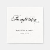 Eenvoudig Moderne Schrift Rehearsal Dinner Servet (Voorkant)