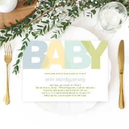 Eenvoudig Moderne uitnodiging tot Baby shower - Jo