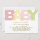 Eenvoudig moderne uitnodiging tot Baby shower - me (Voorkant)
