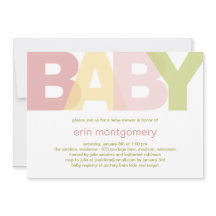 Eenvoudig moderne uitnodiging tot Baby shower - me