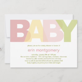 Eenvoudig moderne uitnodiging tot Baby shower - me