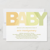 Eenvoudig Moderne uitnodiging tot Baby shower - Ne (Voorkant)