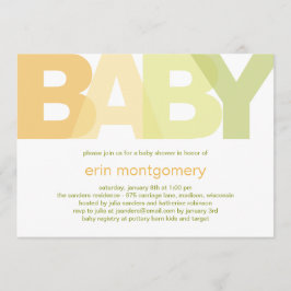Eenvoudig Moderne uitnodiging tot Baby shower - Ne