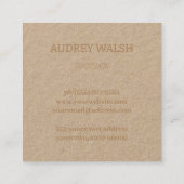 Eenvoudig moderne vierkantsbus met vierkantscode vierkante visitekaartje (Achterkant)