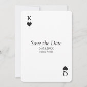 Eenvoudig Moderne Weddenschap Sparen de Datum Kaart (Achterkant)