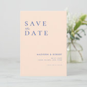 Eenvoudig Moderne Weddenschap Sparen de Datum Save The Date (Staand voorkant)