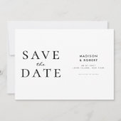 Eenvoudig Moderne Weddenschap Sparen de Datum Save The Date (Voorkant)