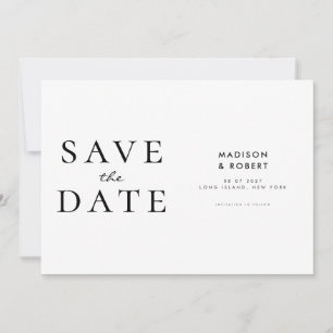 Eenvoudig Moderne Weddenschap Sparen de Datum Save The Date