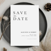 Eenvoudig Moderne Weddenschap Sparen de Datum Save The Date