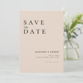 Eenvoudig Moderne Weddenschap Sparen de Datum Save The Date (Staand voorkant)