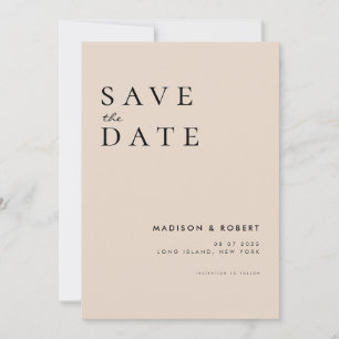 Eenvoudig Moderne Weddenschap Sparen de Datum Save The Date