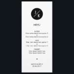 Eenvoudig monochrome cirkel trouwmenu menu<br><div class="desc">Eenvoudig monochroom trouwmenu kan volledig worden aangepast aan uw behoeften. © Gorjo Design via Zazzle. // Op zoek naar overeenkomende objecten? Andere kantoorbenodigdheden uit de set die hier beschikbaar is: https://www.zazzle.com/collections/simple_monochrome_circle_wedding-119747025340789612?rf=238384850839516131 // Hebt u hulp nodig bij het aanpassen van uw ontwerp? Heb je andere ideeën? Neem contact met mij op...</div>