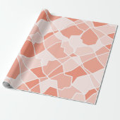 Eenvoudig monochrome geometrische contrastvorm wil cadeaupapier (Uitgerold)