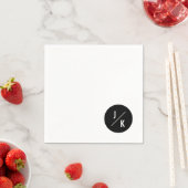 Eenvoudig monochroom bruiloft servetten (Insitu)