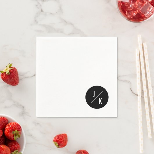 Eenvoudig monochroom bruiloft servetten (Insitu)