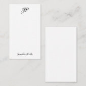 Eenvoudig monogram aangepaste handscriptnaam notitiekaartje (Voorkant / Achterkant)