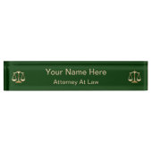 Eenvoudig Monogram Attorney Name Bord Naambordje (Voorkant)